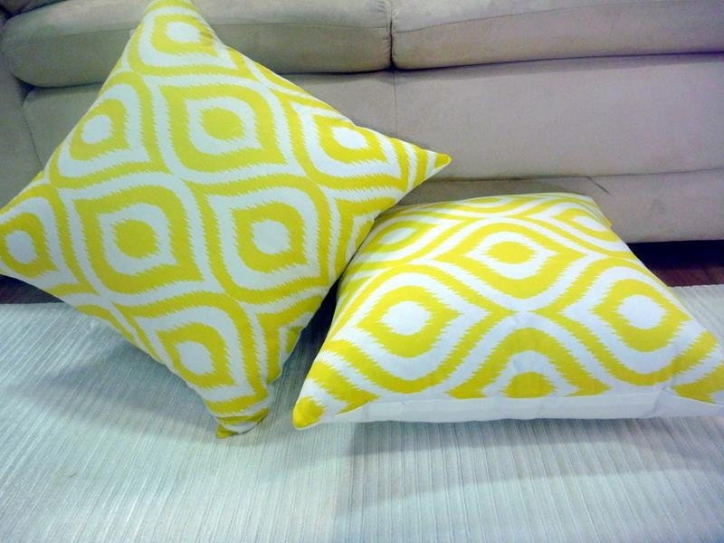 Printed Cushions Cotton 03 Yellow 45x45cm Cover