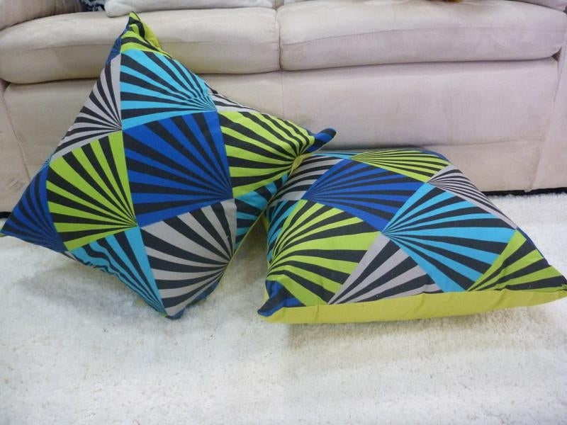 Printed Cushions Cotton 13 Navy 45x45cm Cover