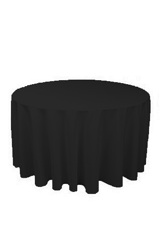5 of Round 240cm Commercial Grade Table Cloth Cover White or Black