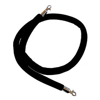 Velvet Rope with Gold Hook End 32mm x 1.5M Bollard Queue Crowd Control Stanchion Red or Black