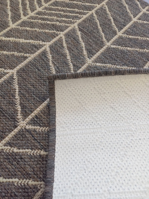 Flat-weave Gest Metal Herringbone Rubber Backed Floor Rugs Runner & Door Mats