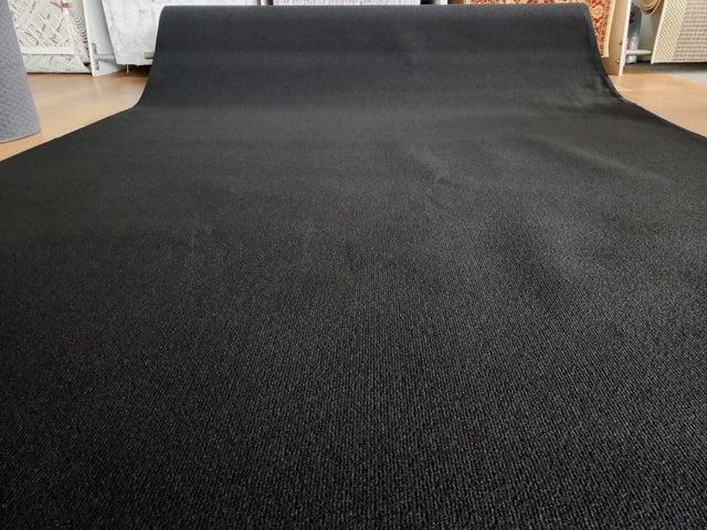 Black Showroom Event Gel Backed Carpet Budget Runner 2m wide 40m Roll Bulk Order - Online Only