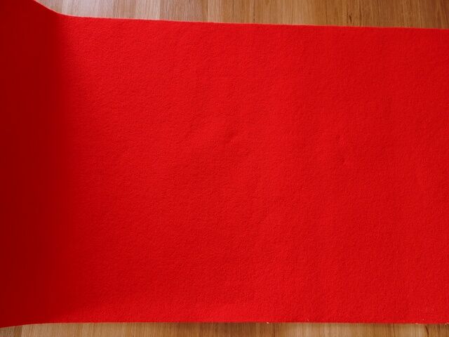 Red Rubber Backed Carpet Runner Event Party Wedding Aisle Bulk Roll 135cm Wide x 30m Long -Online Only