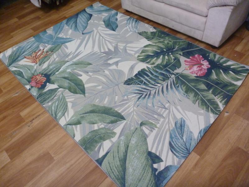 Indoor Outdoor Amazon Jungle Green Floor Area Rug