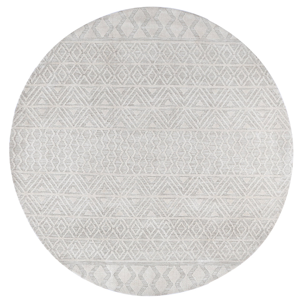 Amritsar Tessellations Cream Round Rug