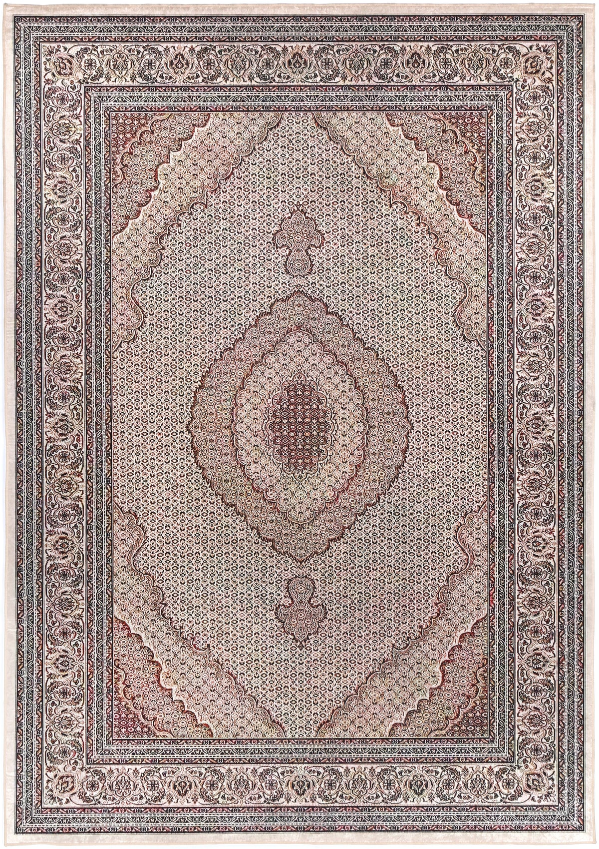 Angelic Medallion Red Non-Slip Rug - ANGE04