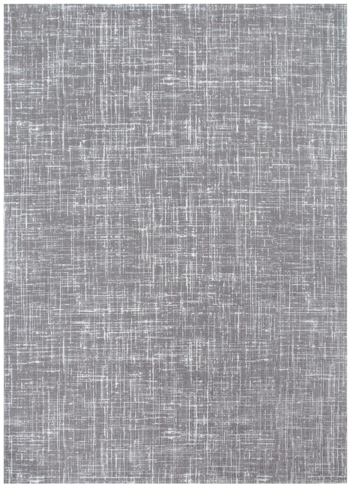 Atina Distressed Geo Lines Grey Rug - AT02