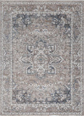 Baltimore Virginia Medallion Transitional Ash Rug