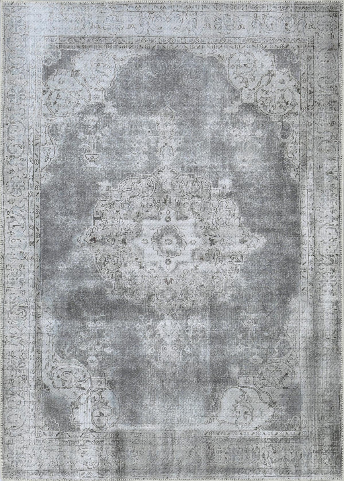 Babylon Isin Light Grey Washable Rug - VTL1192-01