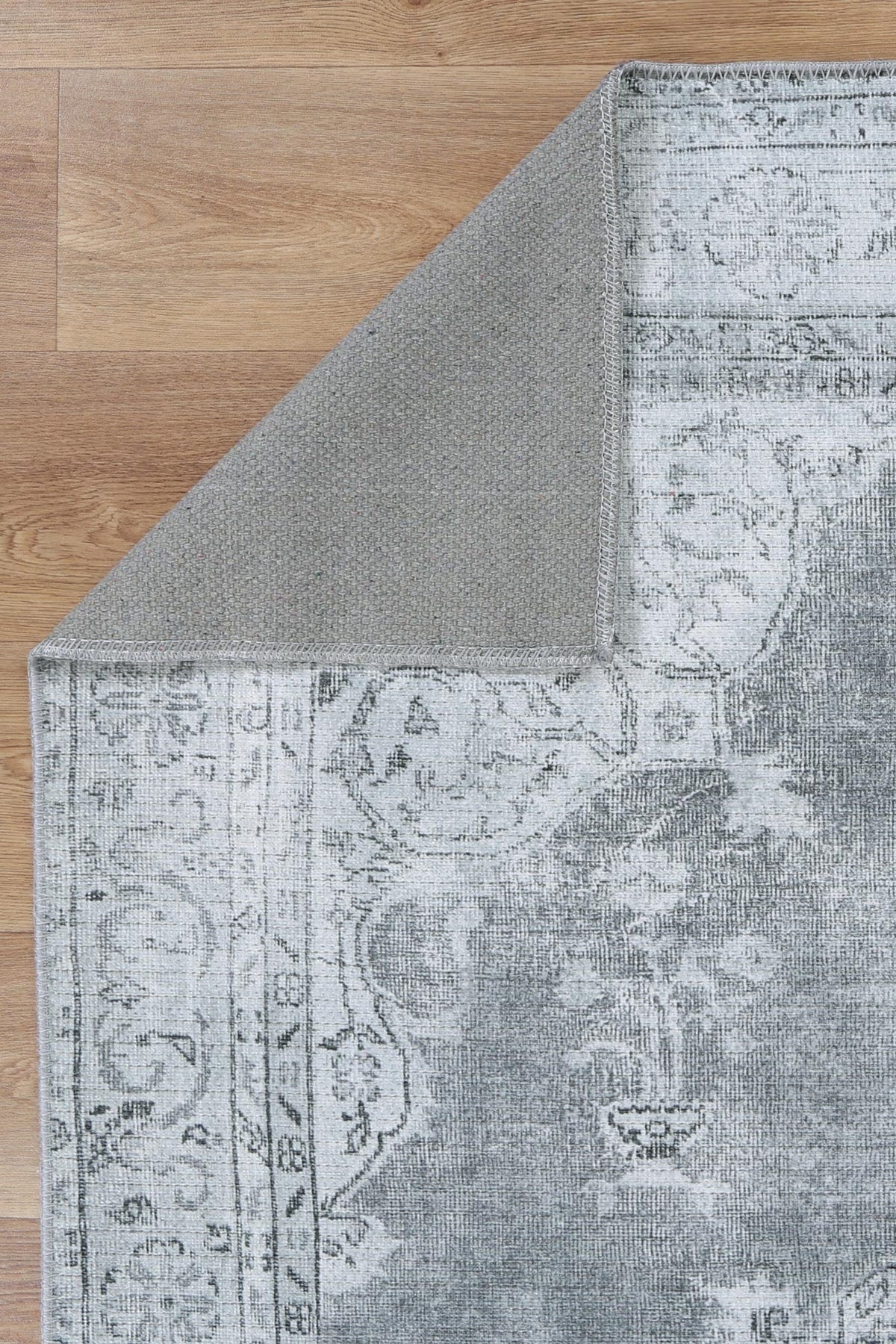 Babylon Isin Dark Grey Washable Rug - VTL1192-02