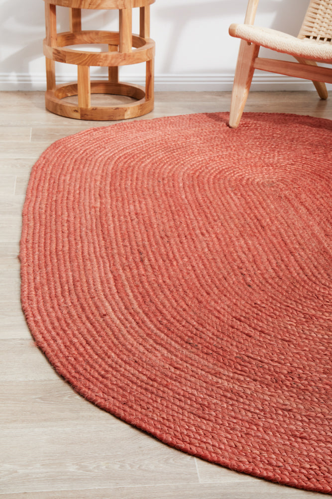 Bondi Terracotta Oval Rug