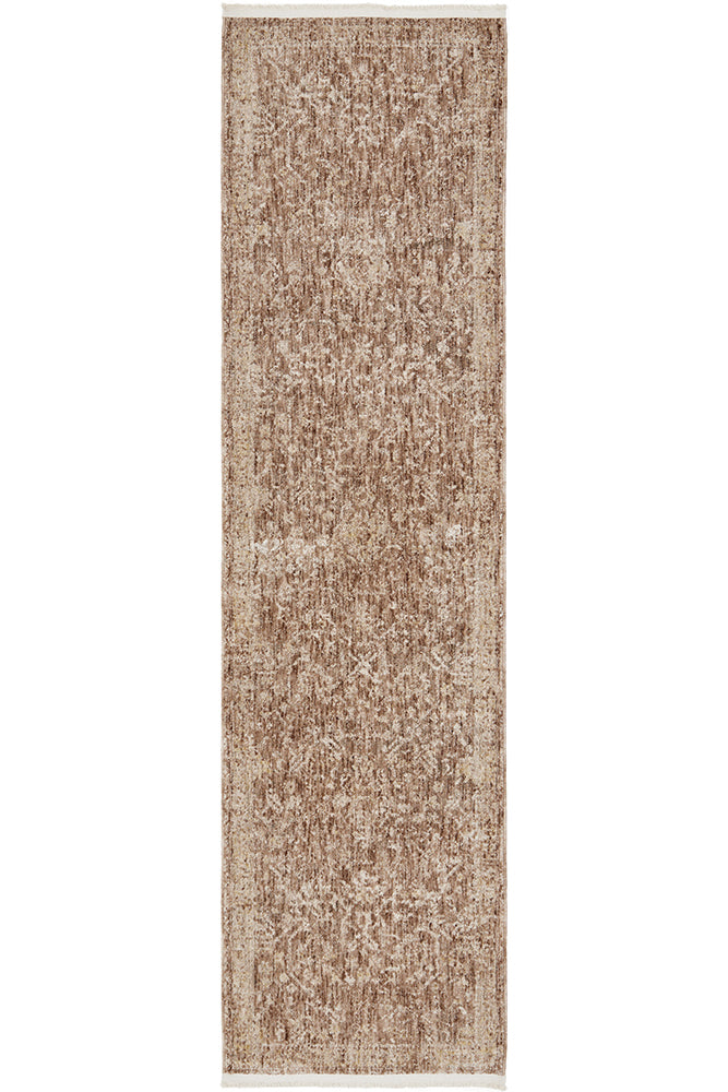 Anthevale Alvin Clay Distressed Persian Style Polyester Rug & Runner 6mm Thick