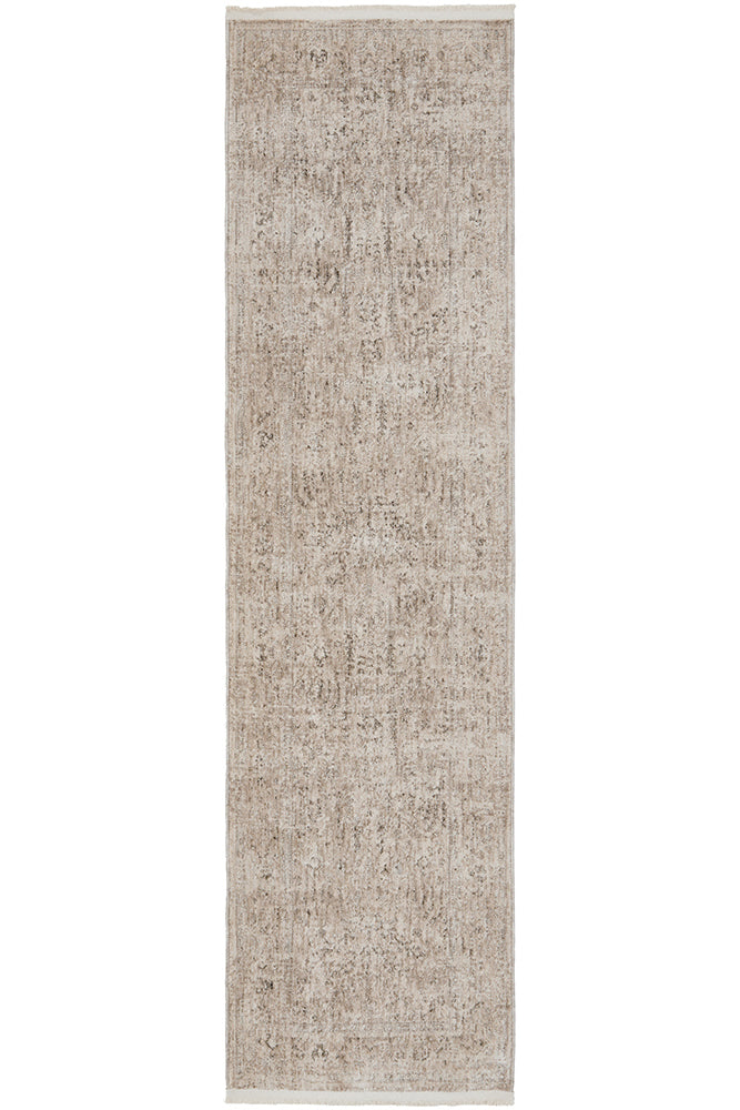 Anthevale Della Natural Faded Persian Style Polyester Rug & Runner 6mm Thick