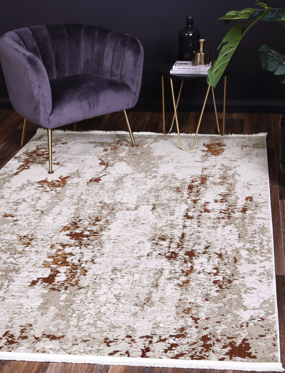 Bohemian Paradise One Modern Beige Terracotta Rug - 01BTER