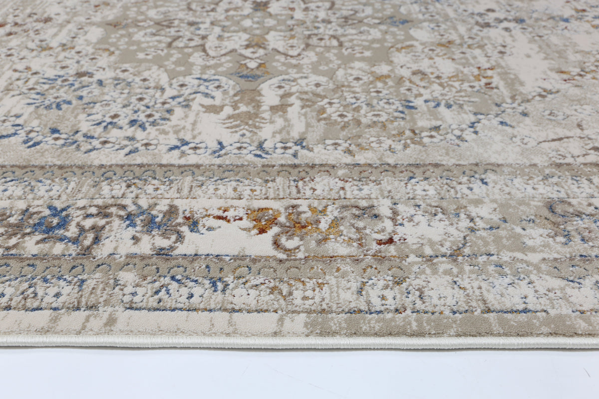 Bohemian Paradise Vintage Medalion Beige Multi Rug - 08BMUL