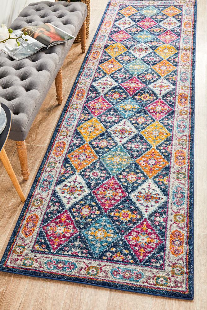 Century 933 Navy Runner Rug
