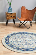 Century 988 Blue Round Rug