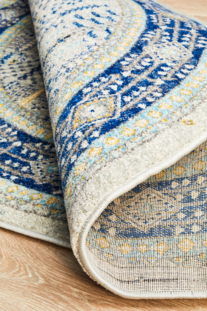 Century 988 Blue Round Rug