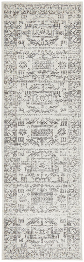 Silverscape Addison Silver Aztec Tribal Polypropylene Rug & Runner 10mm Thick