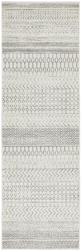Silverscape Harper Silver Vintage Tribal Polypropylene Rug & Runner 10mm Thick
