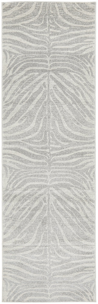 Silverscape Savannah Silver Animal Print Polypropylene Rug & Runner 10mm Thick