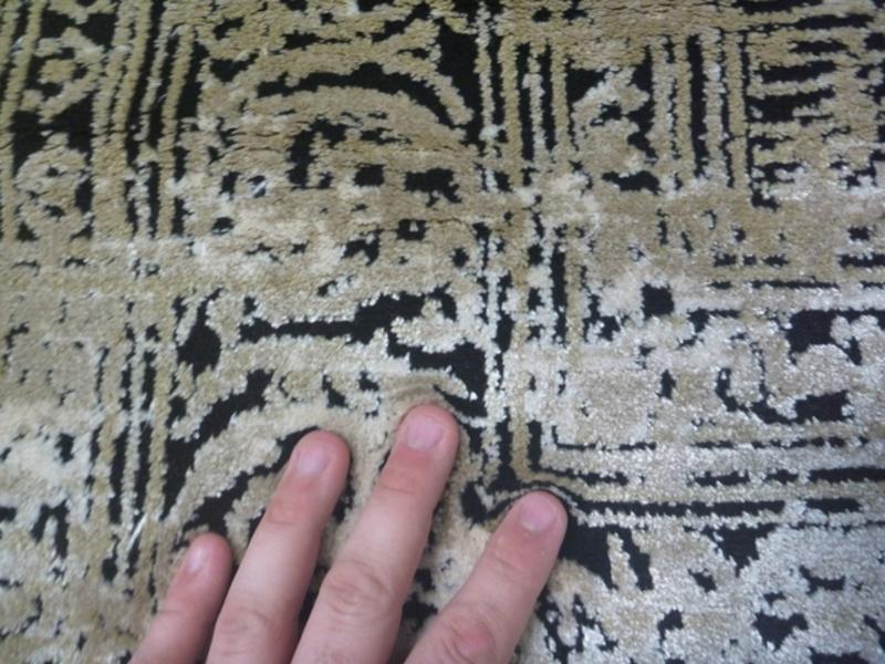 Fringed Traditional Sweets Design Aged Black Floor Area Rugs and Runners