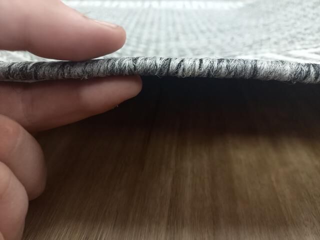 Hall Runner Flatweave 67 or 80cm wide Dahab Silver Grey Ivory Rubber Backed By the Meter Greek Key