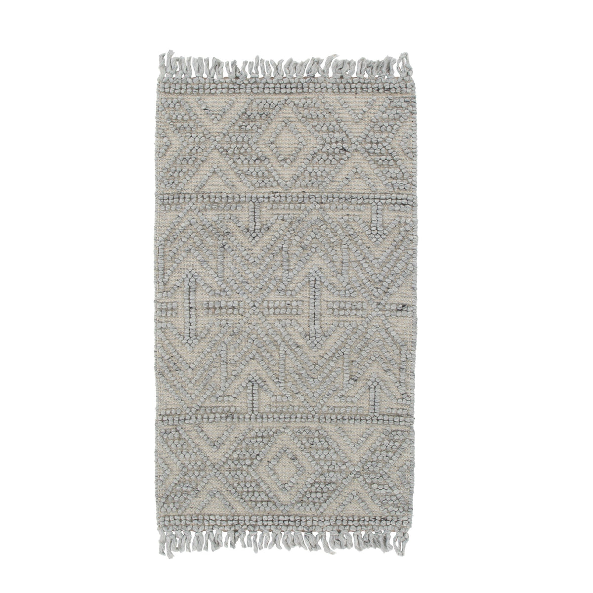 Diego Tribal Grey Wool Rug - DIEG02