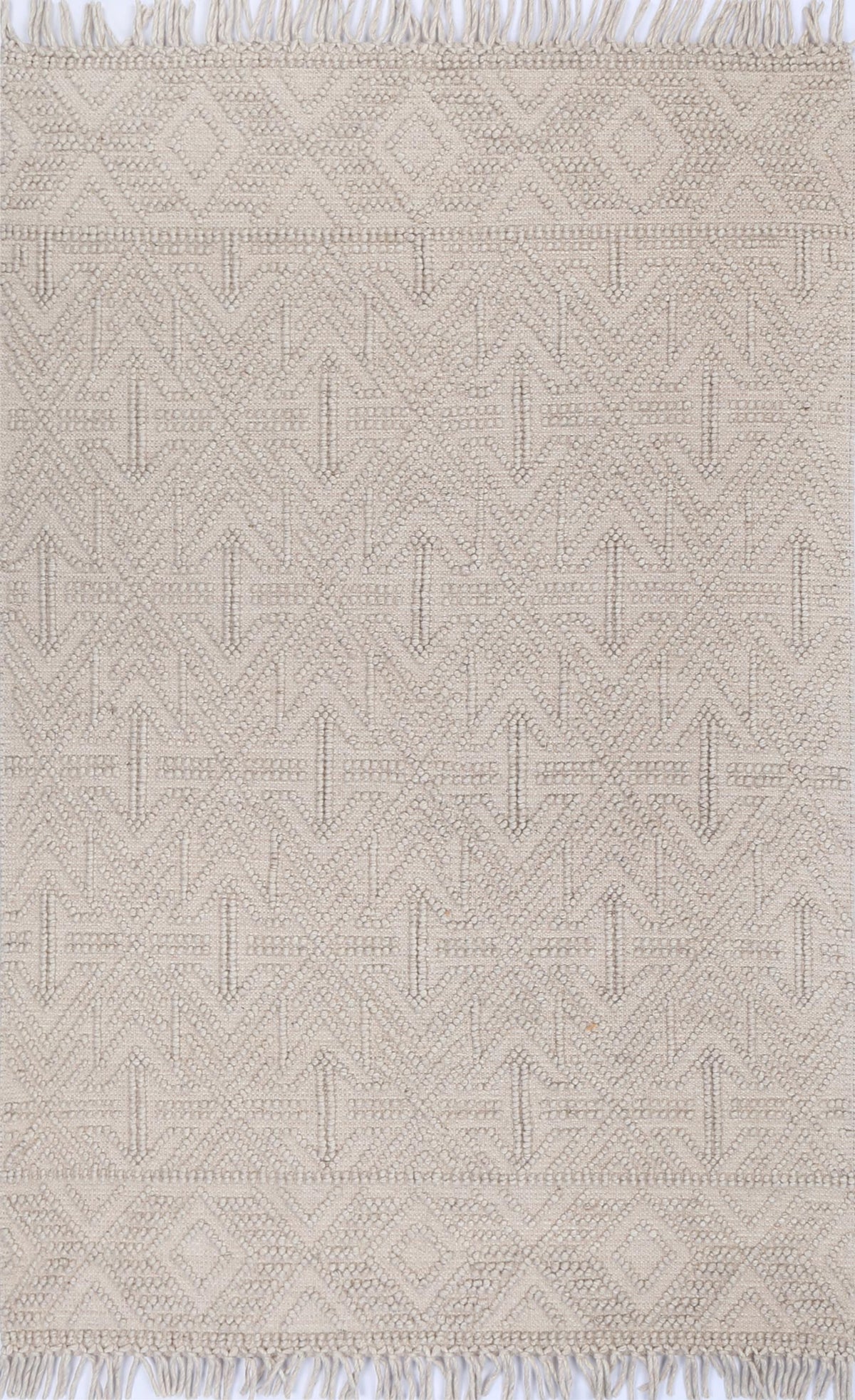 Diego Geometric Brown Wool Rug - DIEG04
