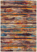 Dreamscape Strokes Modern Raspberry Rug