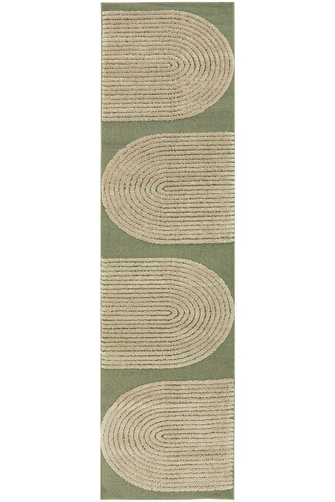 Envy Abbey Green Runner Rug