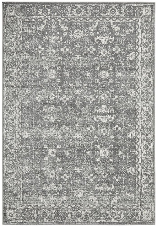 Aurelian Pidgeon Grey Ornamental Power Loomed Rug & Runner 10mm Thick