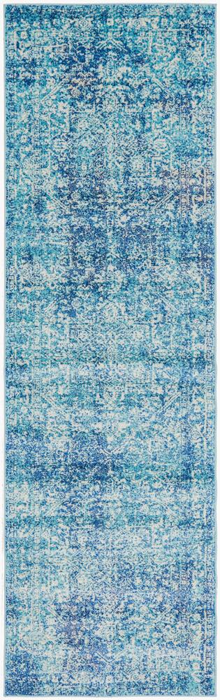 Aurelian Muse Blue Boho Power Loomed Rug & Runner 10mm Thick