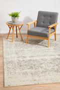Evoke Dream White Silver Transitional Rug