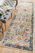 Evoke Peacock Ivory Transitional Runner Rug