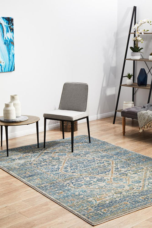 Aurelian Duality Silver Boho Power Loomed Rug & Runner 10mm Thick