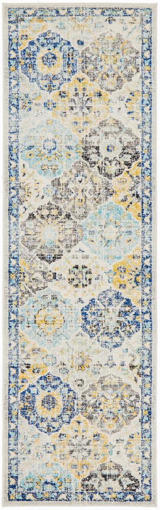 Aurelian Poppy Multicolour Persian Style Power Loomed Rug & Runner 10mm Thick