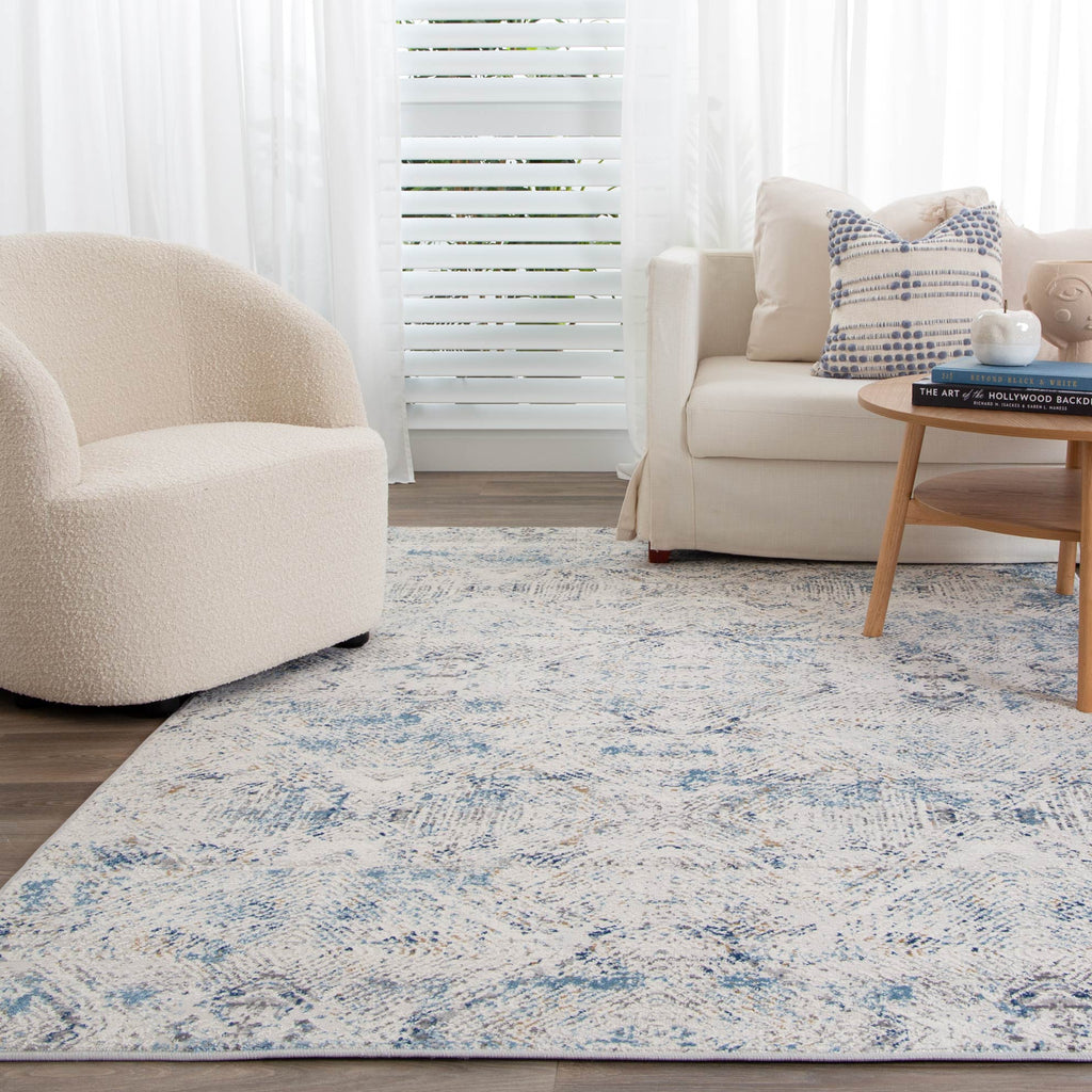 Expressions Navy Blue Ikat Rug - EX06