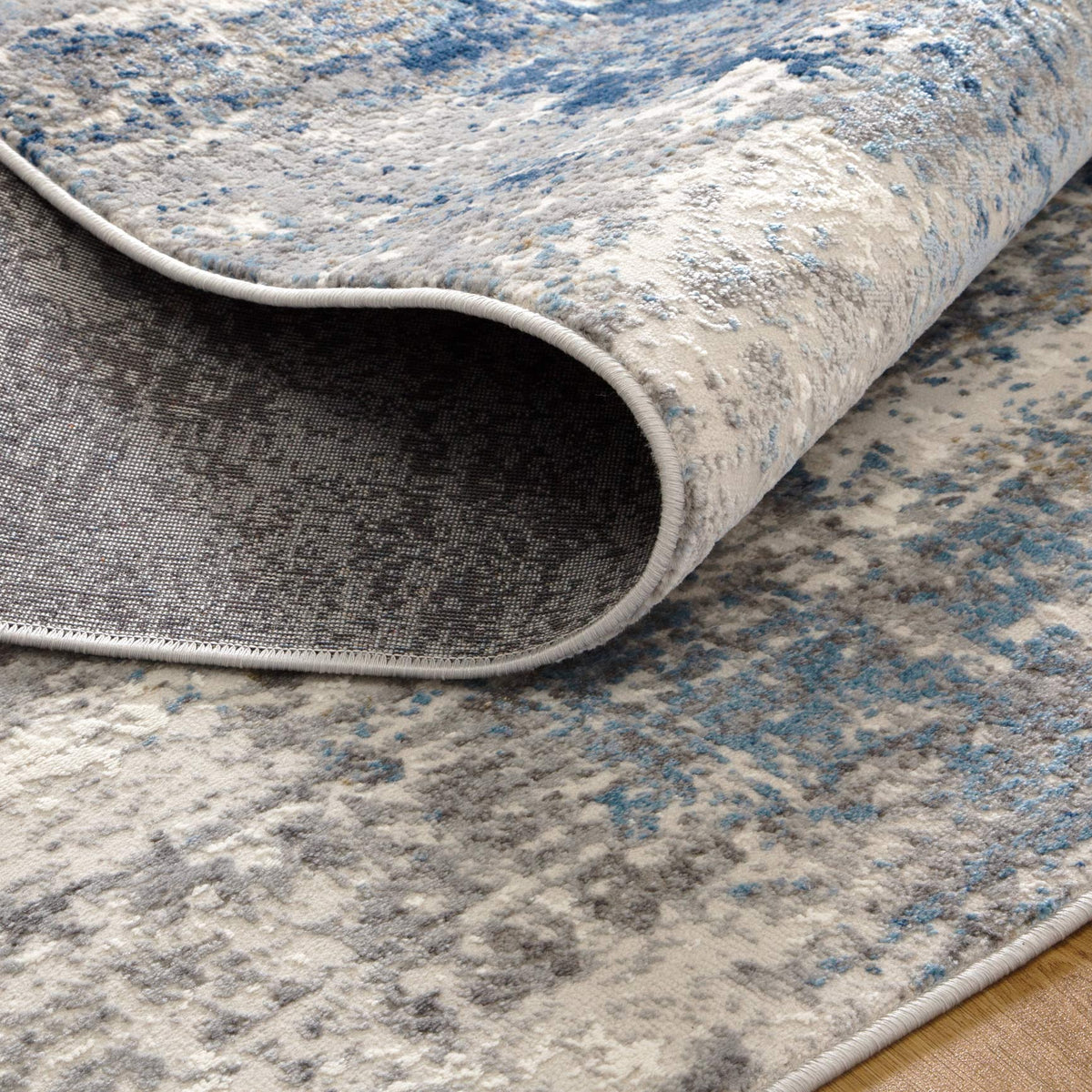 Expressions Navy Blue Modern Rug - EX11