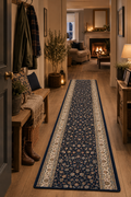 Clearance Hall Runners Navy Persian Design Elite 80 or 100cm Wide