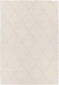 Goa Lattice Wool Blend Cream Rug (No Tassel)