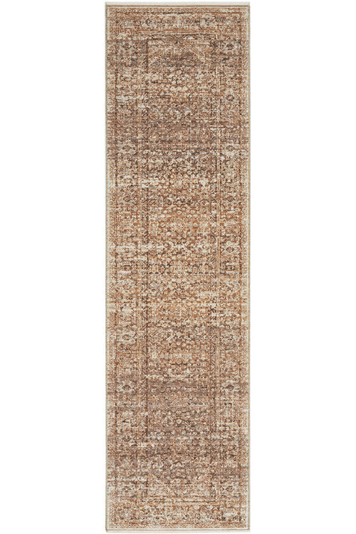 Agedale 01 Clay Antique Inspired Textured Power Loomed Hallway Runner