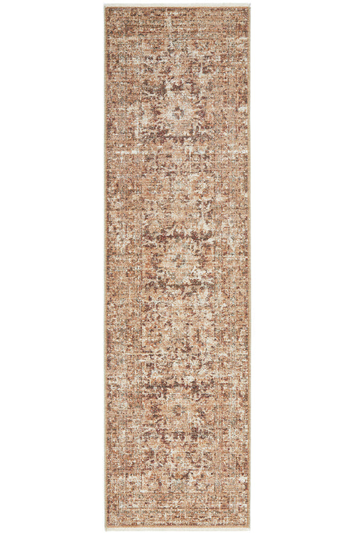 Agedale 02 Bark Antique Inspired Textured Power Loomed Hallway Runner