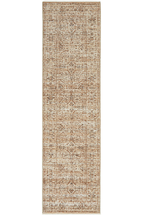 Agedale 04 Ivory Antique Inspired Textured Power Loomed Hallway Runner