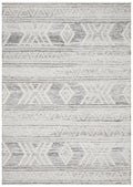 Esha Woven Tribal Rug Silver Grey
