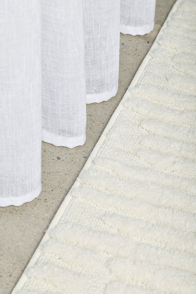 Haven Aliya White Runner Rug