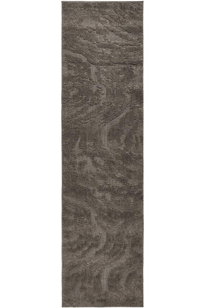 Serenwood Nyla Mocha Organic Textured Polyester Rug & Runner 12mm Thick