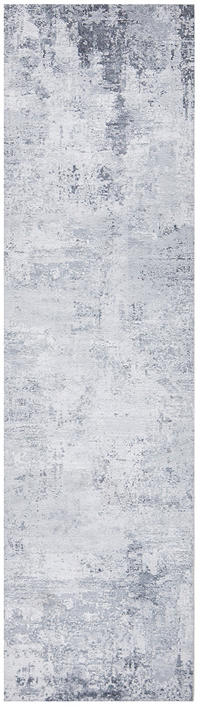 Mosaelle 156 Silver Mottled Polyester Rug & Runner