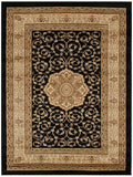 Istanbul Collection Medallion Classic Pattern Black Rug