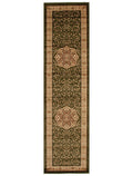 Istanbul Medallion Classic Pattern Runner Rug Green